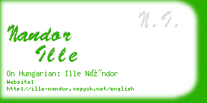 nandor ille business card